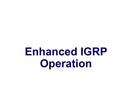 Enhanced IGRP Operation