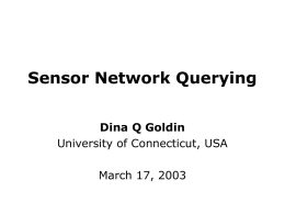 Sensor Network Querying - Computer Science and Engineering
