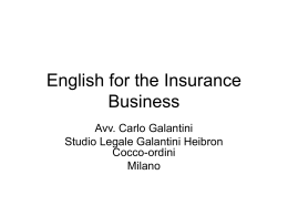 English for the Insurance Business