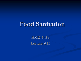 Food Sanitation - American Biological Safety Association