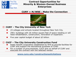 Overview of the City University of New York (CUNY)