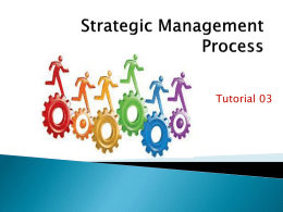 Strategic Management Process - SCB Corporate / Corporate