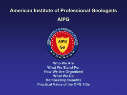 What AIPG Stands For - AIPG