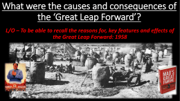 What were the causes and consequences of the ‘Great Leap