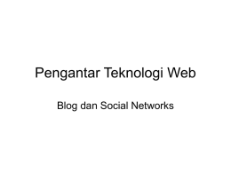 Pengantar Teknologi Web - Universitas Kristen Duta Wacana