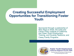 Creating Successful Employment Opportunities for