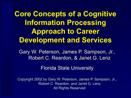 Career Development and Services: A Cognitive Information
