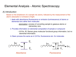 Chapters 8-10: Atomic Spectroscopy
