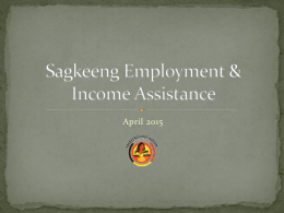Sagkeeng Employment & Income Assistance