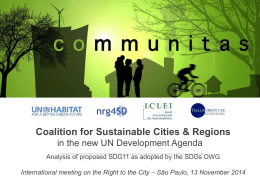Coalition for Sustainable Cities & Regions