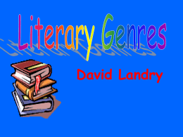Literary Genres - Rockvale Middle School
