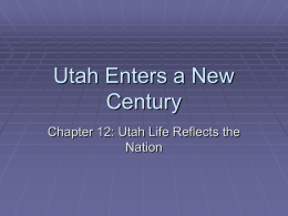 Utah Enters a New Century