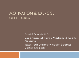 Motivation & Exercise Get Fit Series