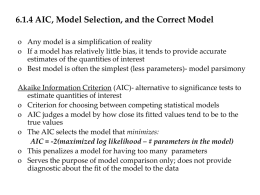 6.1.4 AIC, Model Selection, and the Correct Model