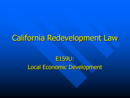 California Redevelopment Law