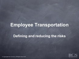 Employee Transportation - Defining & Reducing The Risks