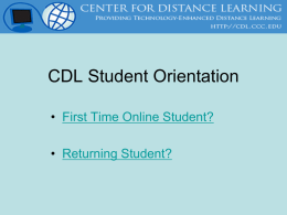 CDL Student Orientation - City Colleges of Chicago