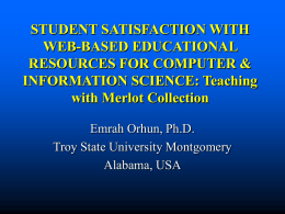 Evaluation of Web-based Educational Resources for Learning