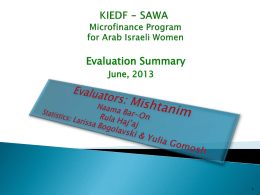 Sawa 2013 Evaluation Summary