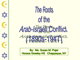 Roots of the Arab-Israeli Conflict