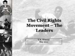 Leaders Of The Civil Rights Movement