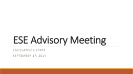 ESE Advisory Meeting - Pinellas County Schools
