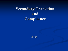 Secondary Transition - Collier County Public Schools