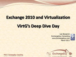 Exchange - Home - Virtualization Group