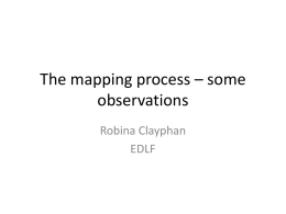 The mapping process