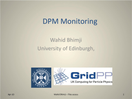 SRM Monitoring