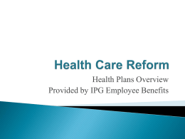 Health Care Reform - River Valley Human