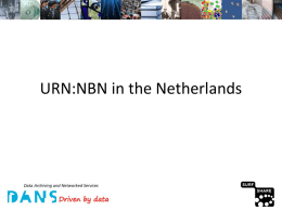 URN:NBN in the Netherlands