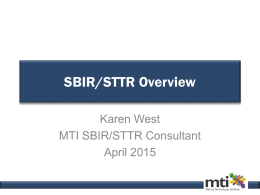 SBIR/STTR Overview - Maine Technology Institute