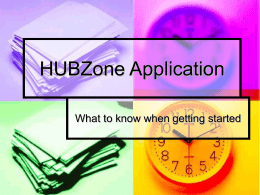 HUBZone Application