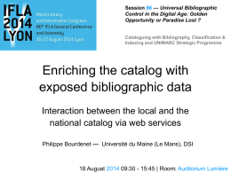 Enriching the catalog with exposed bibliographic data