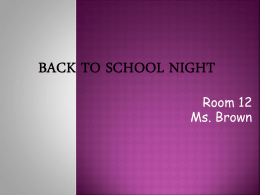 Back to School Night - Irvine Unified School District