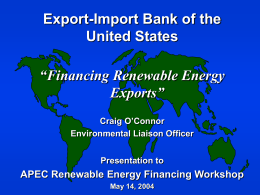 FINANCING ENVIRONMENTAL PROJECTS - APEC