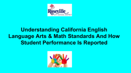 Understanding California English Language Arts & Math