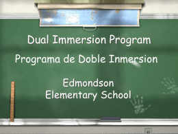 Dual Language Immersion Program