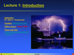 Lecture 1: Introduction to EM 1