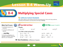 Multiplying Special Cases