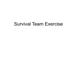 Survival Team Exercise - Harvard Kennedy School