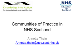 Communities of Practice in - Health Education Yorkshire