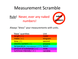 Measurement Scramble - Boone County Schools