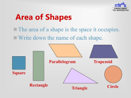 Area of Shapes