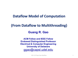 Topic: Multithreaded Execution and Architecture Models