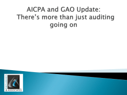 AICPA Update: What is the ASB up to?