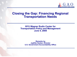 Transportation in Crisis- The Need for Visionary Leadership