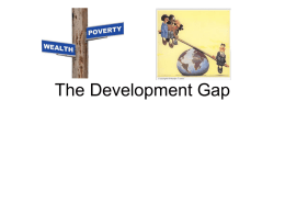 The Development Gap - Geography