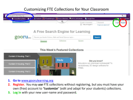 Customizing FTE Collections for Your Classroom